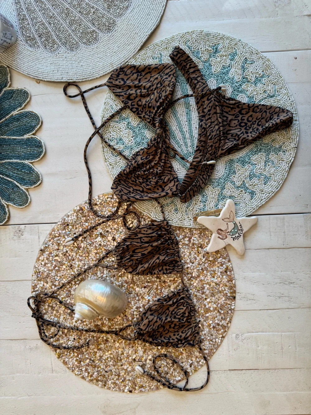 Indah cheetah three piece bikiniset 🐆